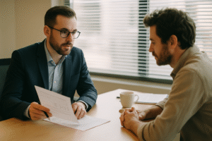 HR consultant advising a small business owner