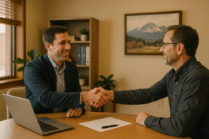 hand shake after meeting